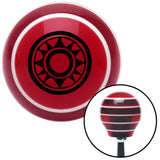 Black Hawaiian Sun 2 Red Stripe Shift Knob with M16 x 15 Insert