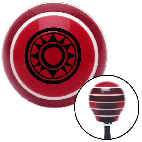 Black Hawaiian Sun 2 Red Stripe Shift Knob with M16 x 15 Insert