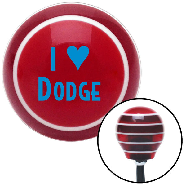 Blue I 3 DODGE Red Stripe Shift Knob with M16 x 15 Insert