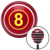 Yellow Ball 8 Red Stripe Shift Knob with M16 x 15 Insert