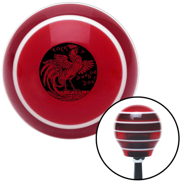 Cock adoodledoo Red Stripe Shift Knob with M16 x 15 Insert