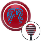 Blue Wings Conjoined in Lure Red Stripe Shift Knob with M16 x 15 Insert
