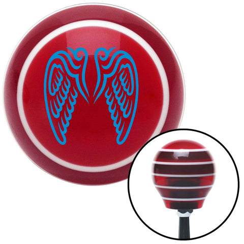 Blue Wings Conjoined in Lure Red Stripe Shift Knob with M16 x 15 Insert