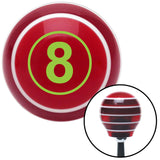 Green Ball 8 Red Stripe Shift Knob with M16 x 15 Insert