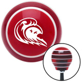 White Hawaiian Waves 3 Red Stripe Shift Knob with M16 x 15 Insert