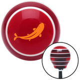 Orange Killer Whale Red Stripe Shift Knob with M16 x 15 Insert