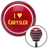 Yellow I 3 CHRYSLER Red Stripe Shift Knob with M16 x 15 Insert