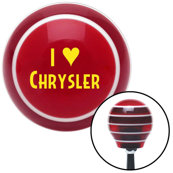 Yellow I 3 CHRYSLER Red Stripe Shift Knob with M16 x 15 Insert