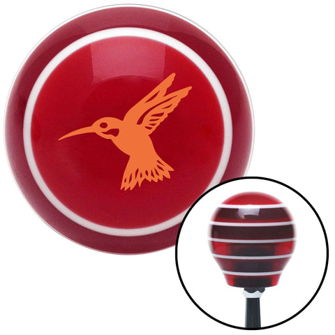 Orange Hummingbird Red Stripe Shift Knob with M16 x 15 Insert