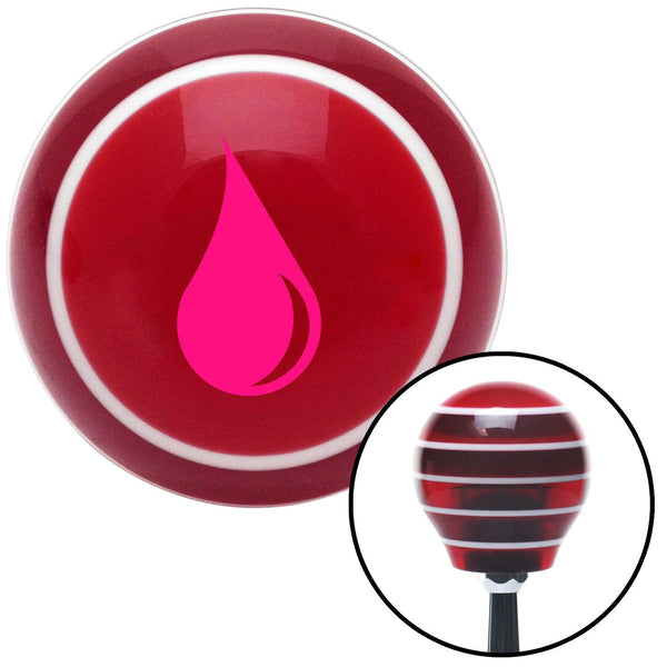 Pink Paint Drip Red Stripe Shift Knob with M16 x 15 Insert