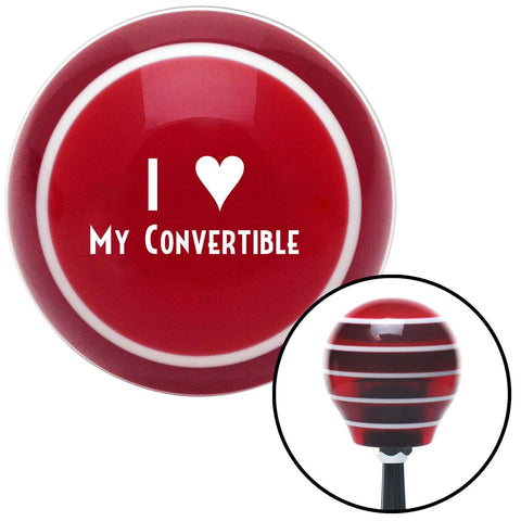White I 3 My Convertible Red Stripe Shift Knob with M16 x 15 Insert