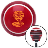 Orange King Cobra Red Stripe Shift Knob with M16 x 15 Insert
