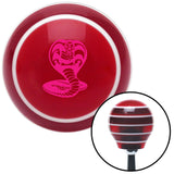 Pink King Cobra Red Stripe Shift Knob with M16 x 15 Insert