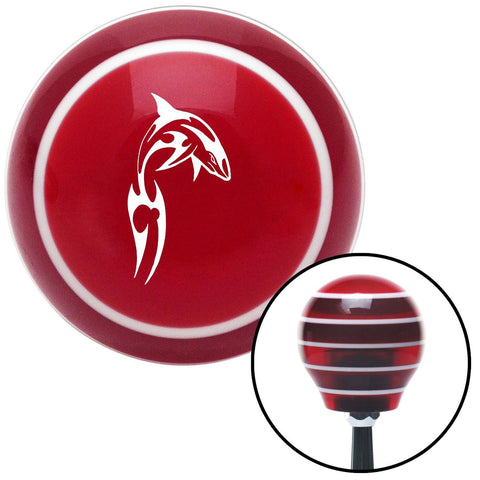 White Dolphin in Air Red Stripe Shift Knob with M16 x 15 Insert