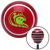 Green Hawaiian Waves 3 Red Stripe Shift Knob with M16 x 15 Insert