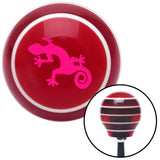 Pink Gecko Red Stripe Shift Knob with M16 x 15 Insert