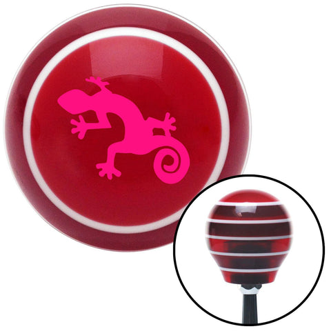 Pink Gecko Red Stripe Shift Knob with M16 x 15 Insert