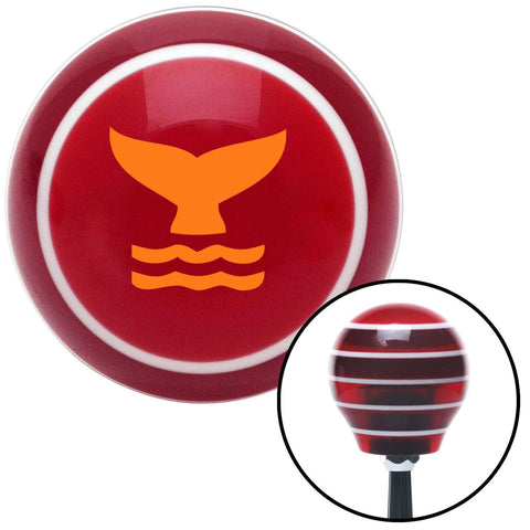Orange Whale Tail Red Stripe Shift Knob with M16 x 15 Insert