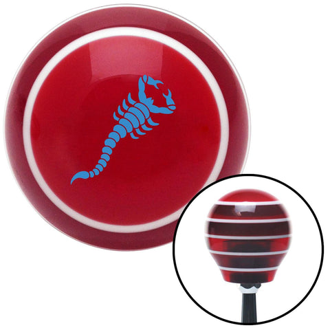 Blue Small Scorpion Red Stripe Shift Knob with M16 x 15 Insert