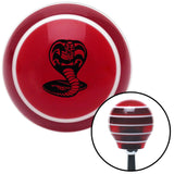 Black King Cobra Red Stripe Shift Knob with M16 x 15 Insert