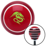 Green Dragon Red Stripe Shift Knob with M16 x 15 Insert