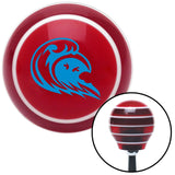 Blue Hawaiian Waves 3 Red Stripe Shift Knob with M16 x 15 Insert