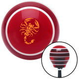 Orange Scorpion Red Stripe Shift Knob with M16 x 15 Insert