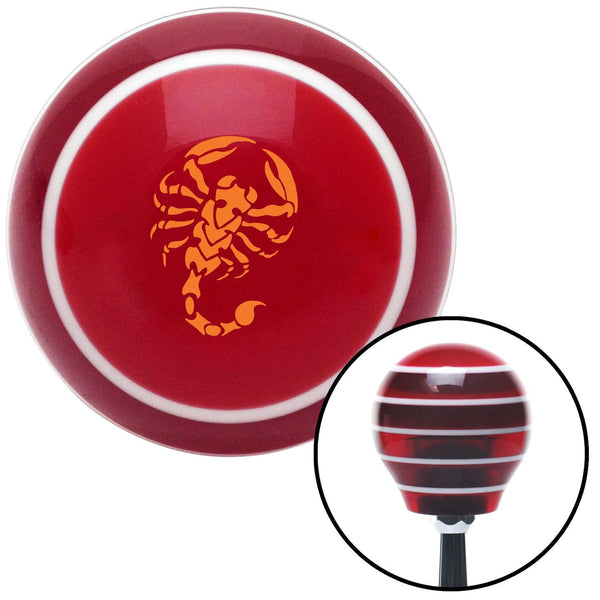 Orange Scorpion Red Stripe Shift Knob with M16 x 15 Insert