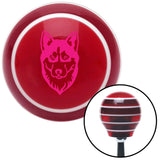 Pink Husky Red Stripe Shift Knob with M16 x 15 Insert