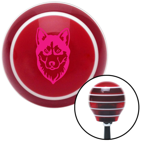 Pink Husky Red Stripe Shift Knob with M16 x 15 Insert