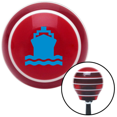 Blue Cruiseship Red Stripe Shift Knob with M16 x 15 Insert