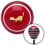 Cat Scary 2 Red Stripe Shift Knob with M16 x 15 Insert