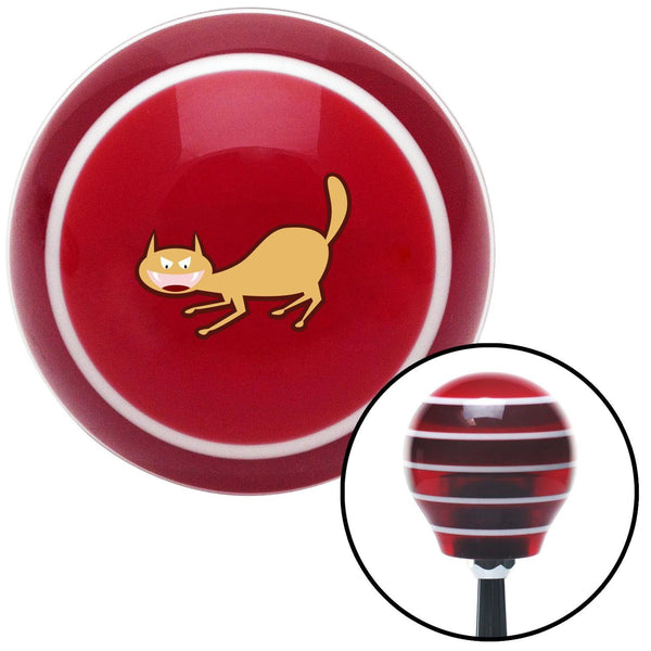 Cat Scary 2 Red Stripe Shift Knob with M16 x 15 Insert