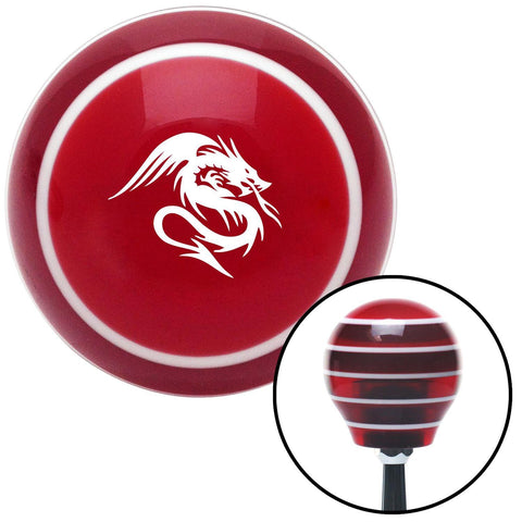 White Dragon Red Stripe Shift Knob with M16 x 15 Insert
