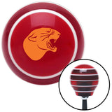 Orange Panther Red Stripe Shift Knob with M16 x 15 Insert