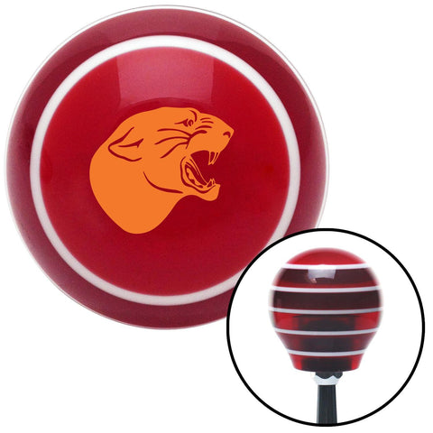 Orange Panther Red Stripe Shift Knob with M16 x 15 Insert