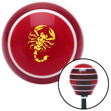 Yellow Scorpion Red Stripe Shift Knob with M16 x 15 Insert