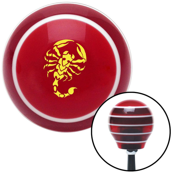 Yellow Scorpion Red Stripe Shift Knob with M16 x 15 Insert