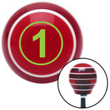 Green Ball 1 Red Stripe Shift Knob with M16 x 15 Insert