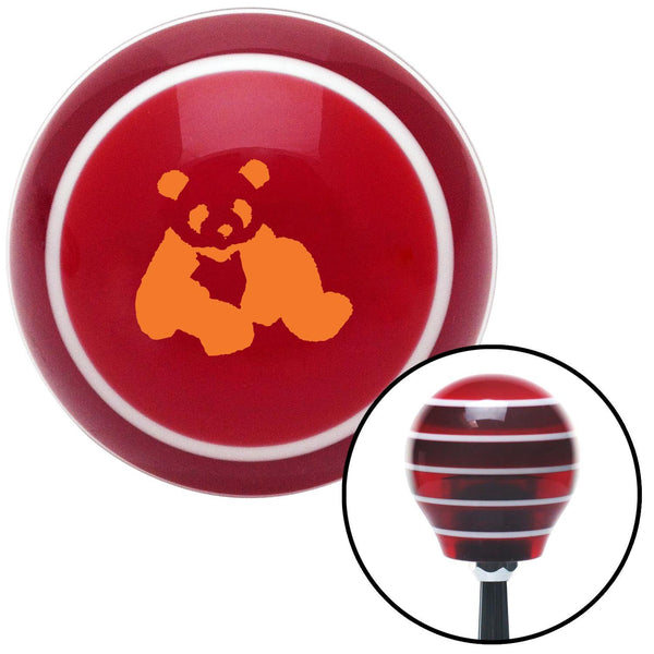 Orange Panda Bear Red Stripe Shift Knob with M16 x 15 Insert