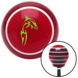Green Dolphin in Air Red Stripe Shift Knob with M16 x 15 Insert
