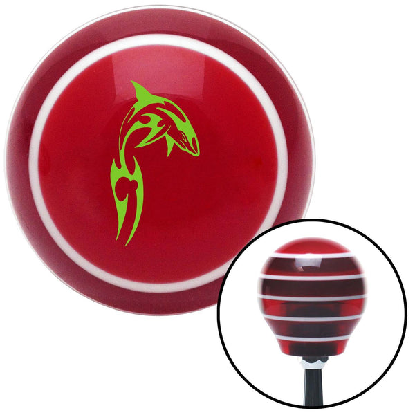 Green Dolphin in Air Red Stripe Shift Knob with M16 x 15 Insert