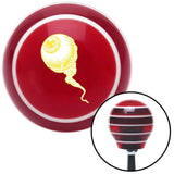Yellow Zombie Eyeball Red Stripe Shift Knob with M16 x 15 Insert