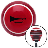 Black Horn Trumpet Red Stripe Shift Knob with M16 x 15 Insert
