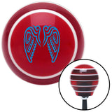 Blue Angel Wings Red Stripe Shift Knob with M16 x 15 Insert