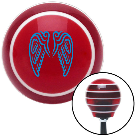 Blue Angel Wings Red Stripe Shift Knob with M16 x 15 Insert