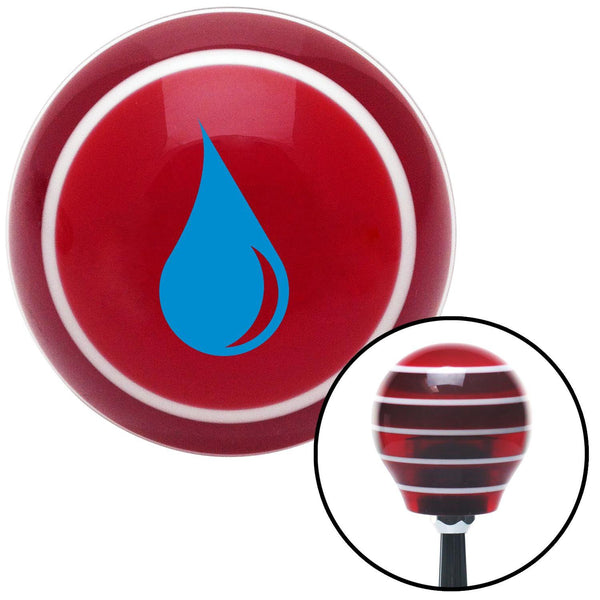 Blue Paint Drip Red Stripe Shift Knob with M16 x 15 Insert
