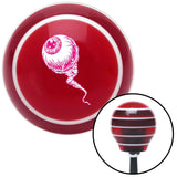 Pink Zombie Eyeball Red Stripe Shift Knob with M16 x 15 Insert