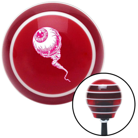 Pink Zombie Eyeball Red Stripe Shift Knob with M16 x 15 Insert