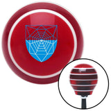Spider Coat of Arms Red Stripe Shift Knob with M16 x 15 Insert